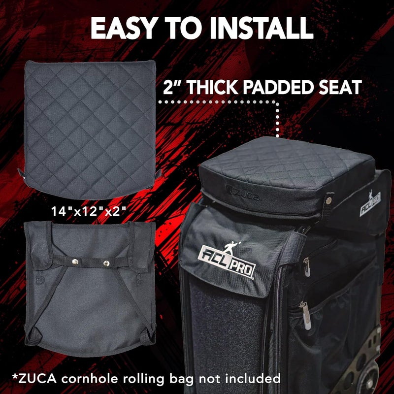 ZUCA ZÜCA ACL Pro and Sport Padded Seat Cushion | Exclusive Seat Cushions Cornhole Cart Accessory | Padding Foam Seat for Superior Comfort Relief for Back & Buns, Compatible with Cornhole Sport & Pro Carts - Image 3
